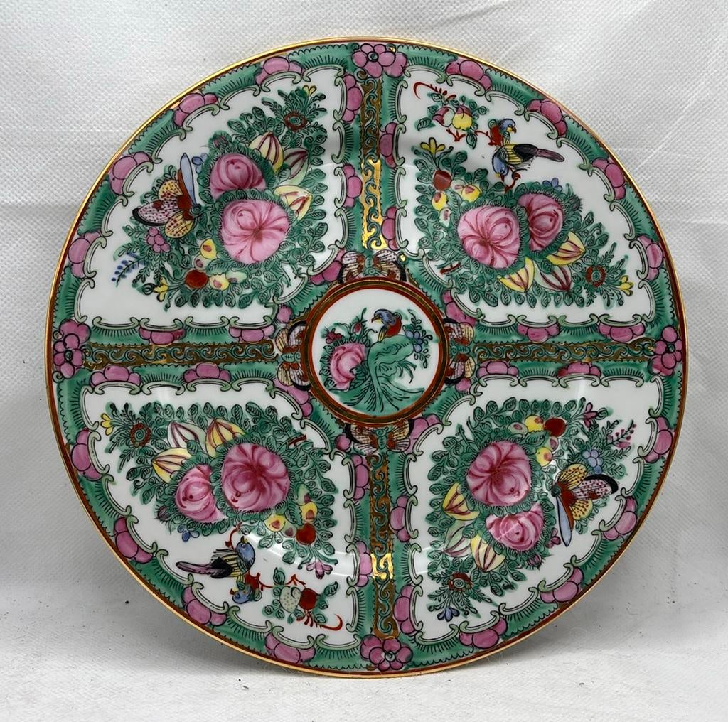 Chinese Famille Rose Decorative Plate – Floral & Bird Design, Ophalen of Verzenden