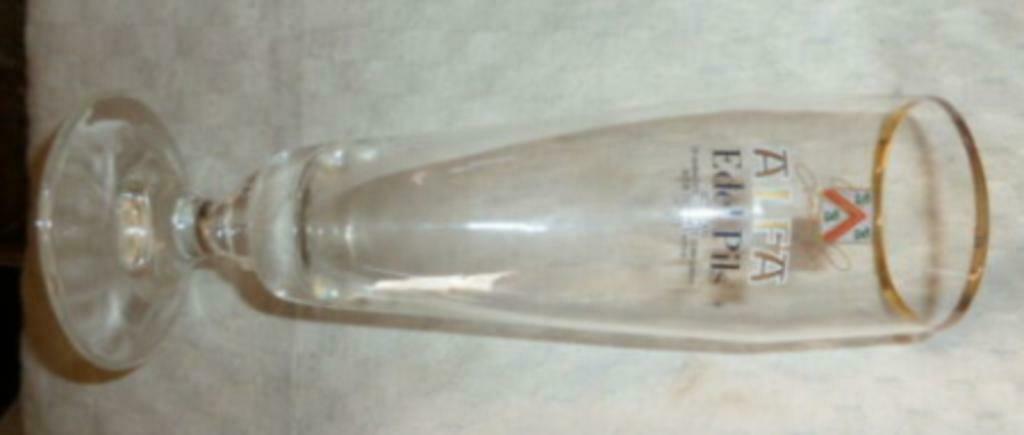 #A bier glas ALFA EDEL PILS Sedert 1870, Ophalen of Verzenden, Nieuw, Bierglas