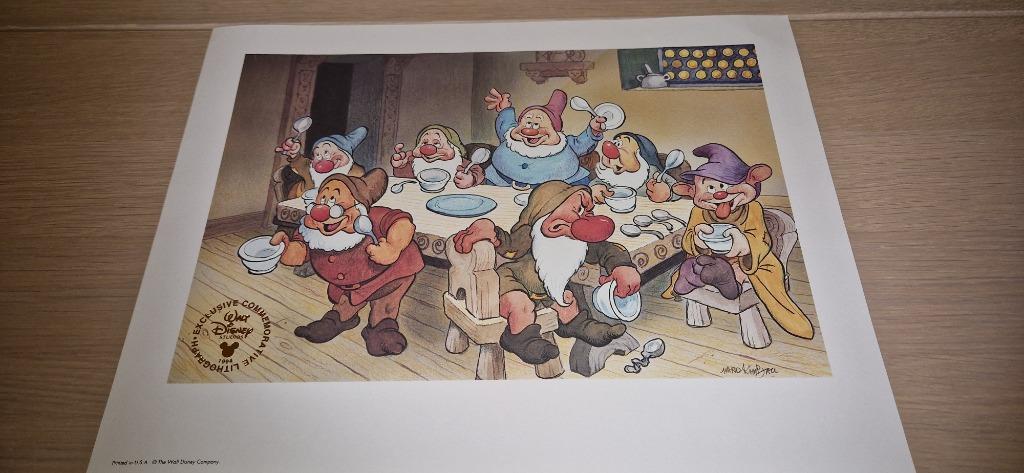 Limited lithograph SnowWhite and the Seven Dwarfs  - Disney, Enlèvement ou Envoi, Blanche-Neige ou Belle au Bois Dormant, Comme neuf