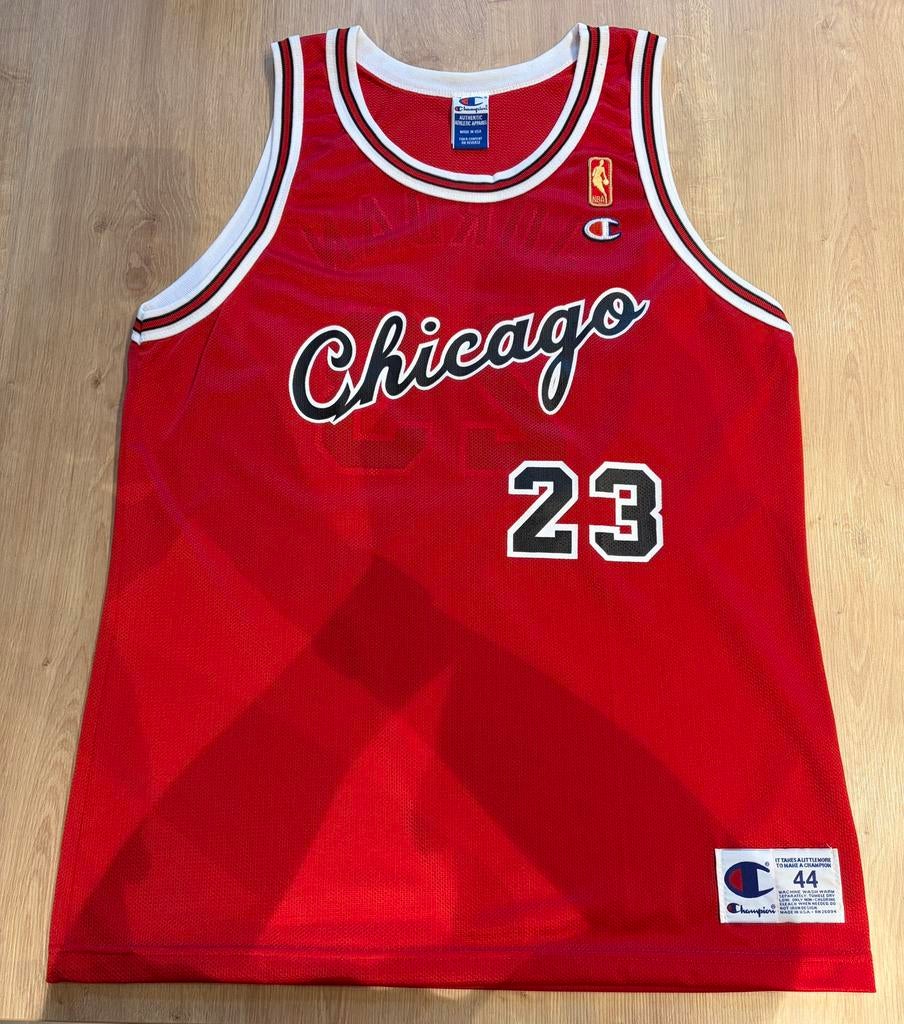 Te koop: Unieke Champion Michael Jordan ChicagoBulls Jersey, Sport en Fitness, Ophalen of Verzenden, Zo goed als nieuw