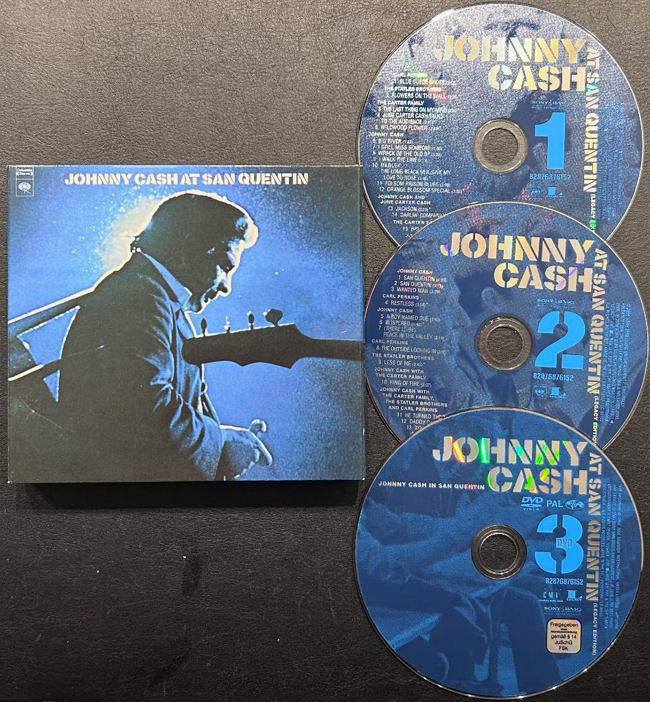 JOHNNY CASH - At San Quentin ( Deluxe 3CD set ), Cd's en Dvd's, Cd's | Country en Western, Zo goed als nieuw, Verzenden
