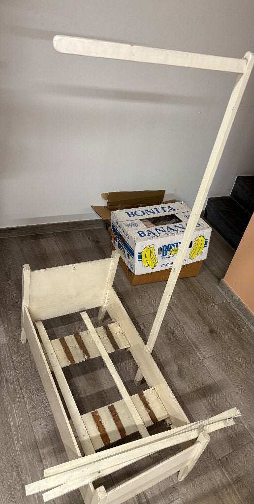 Poppenbed en dekentjes jaren ‘60, Ophalen, Gebruikt, Babypop