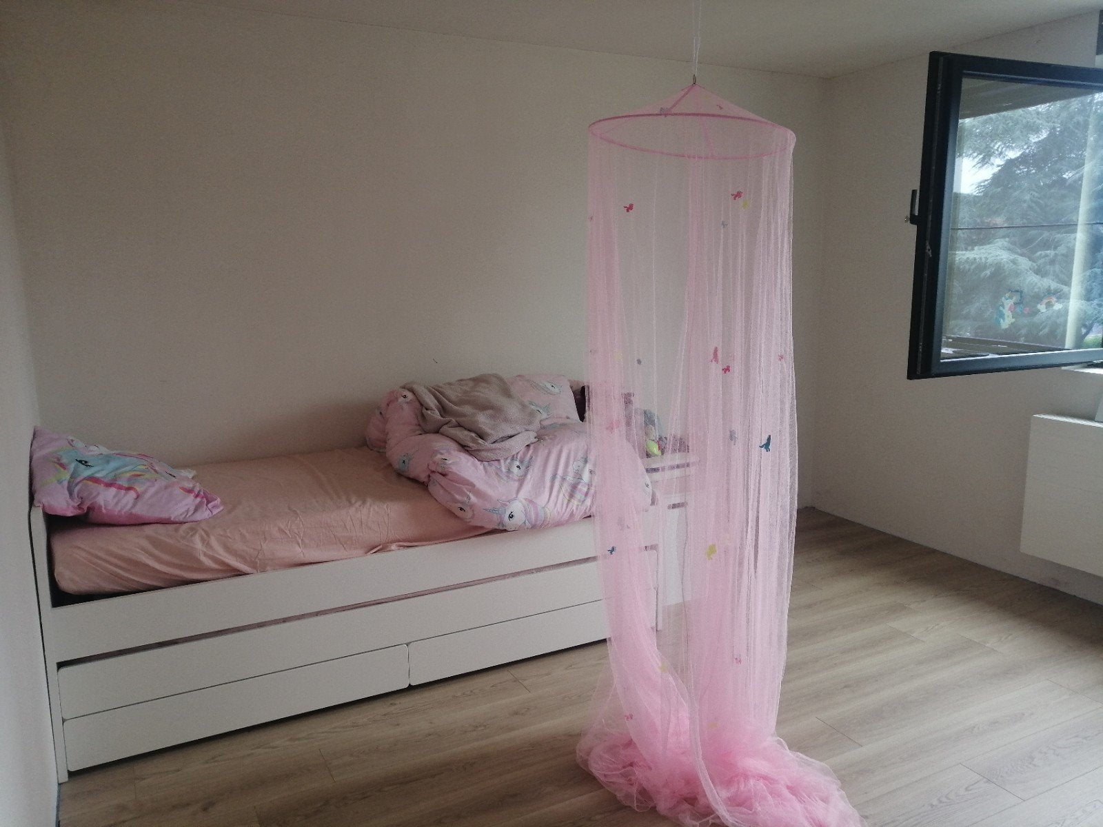 Hemelbed unicorn glow in the dark, Ophalen