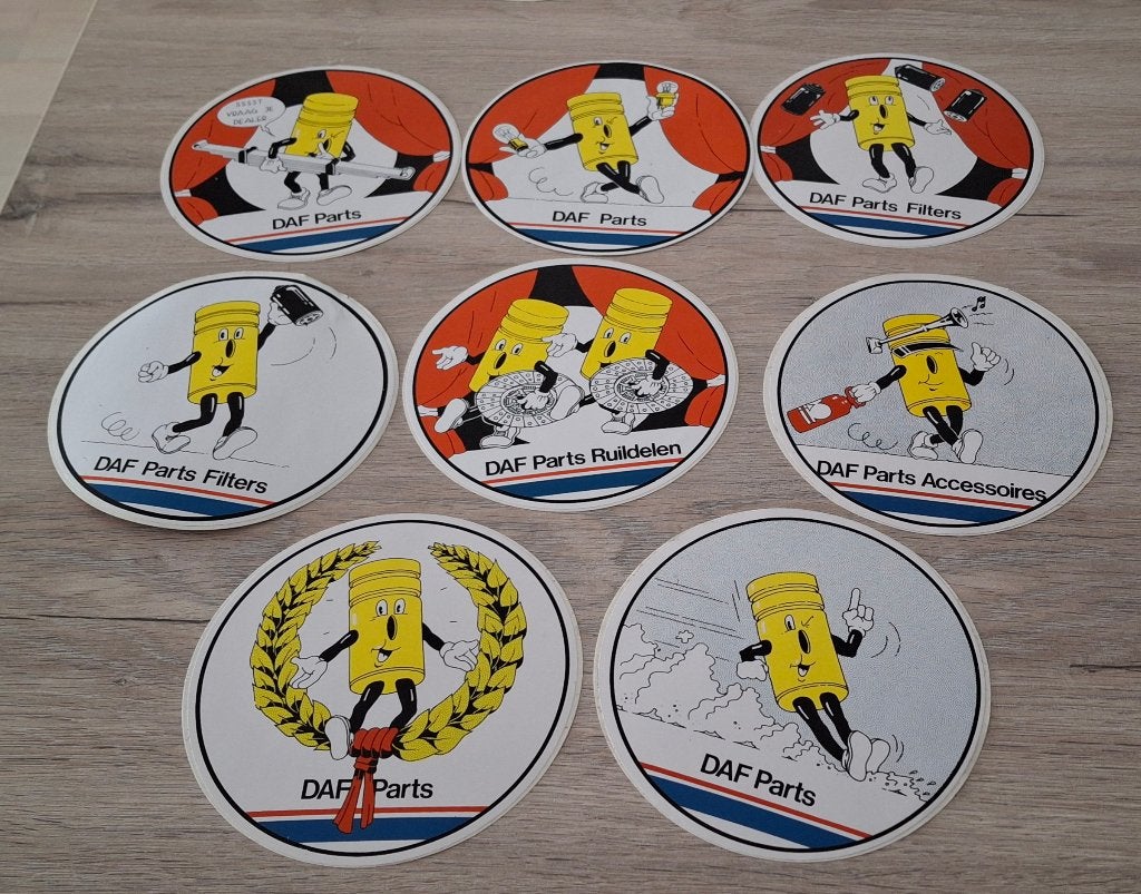 Lot d'autocollants : mascotte DAF Accessories, Enlèvement ou Envoi, Comme neuf, Voiture ou Moto