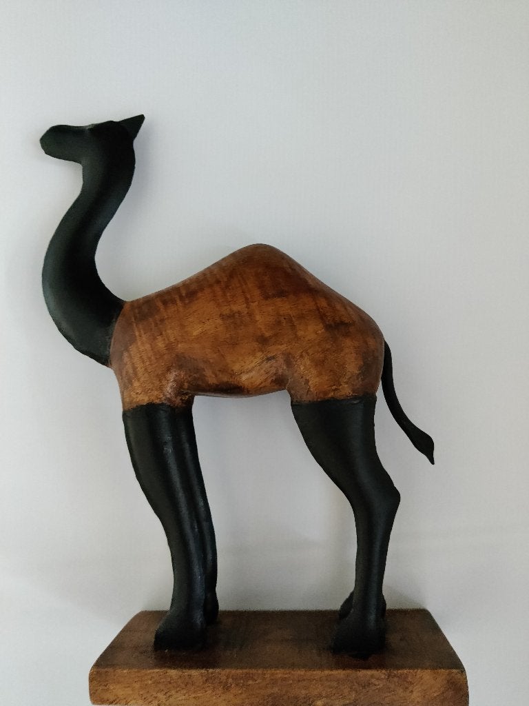 Decoratief houten dierenbeeld, Ophalen of Verzenden, Zo goed als nieuw, Bruin, Hout