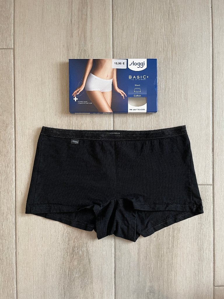 Nieuwe zwarte Sloggi Basic+ short maat EU 42, Sloggi, Enlèvement ou Envoi, Noir, Pantalon ou Short