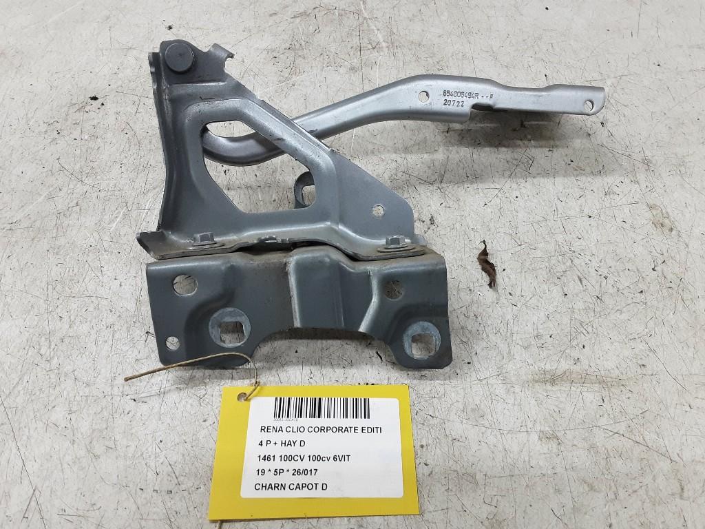 CHARNIERE DE CAPOT DROIT Renault Clio V (RJAB) (654006494R), Renault, Mevr. I. Hauben, Utilisé, Rue de l'Espoir 34 34
4030  GRIVEGNÉE, BE