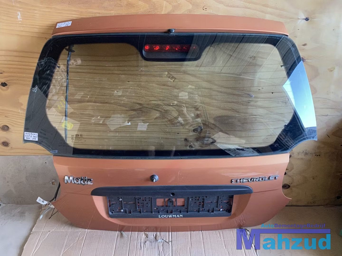 CHEVROLET MATIZ M200 oranje 59U Achterklep 2005+, Arrière, Info@gm.com, Chevrolet, Utilisé