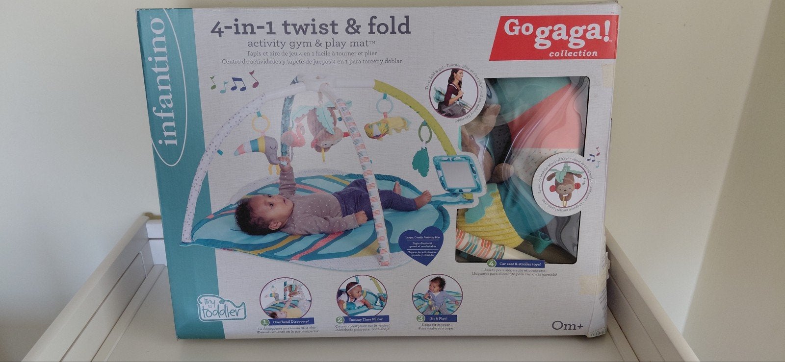 Infantino 4-in-1 Twist & Fold Activity Gym & Play Mat, Ophalen, Zo goed als nieuw