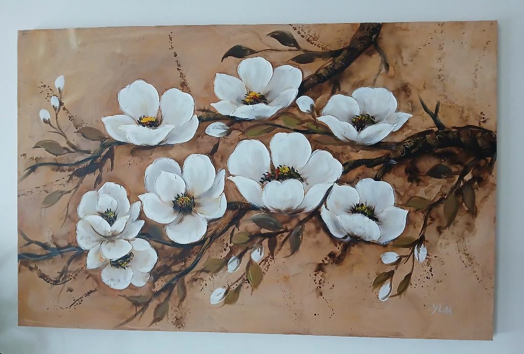 bloemenschilderij uit de Mikay YLM colectie, Antiek en Kunst, Kunst | Schilderijen | Modern, Ophalen