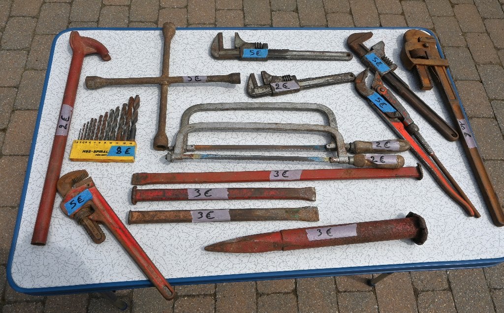 Handgereedschap, Ophalen, Gebruikt