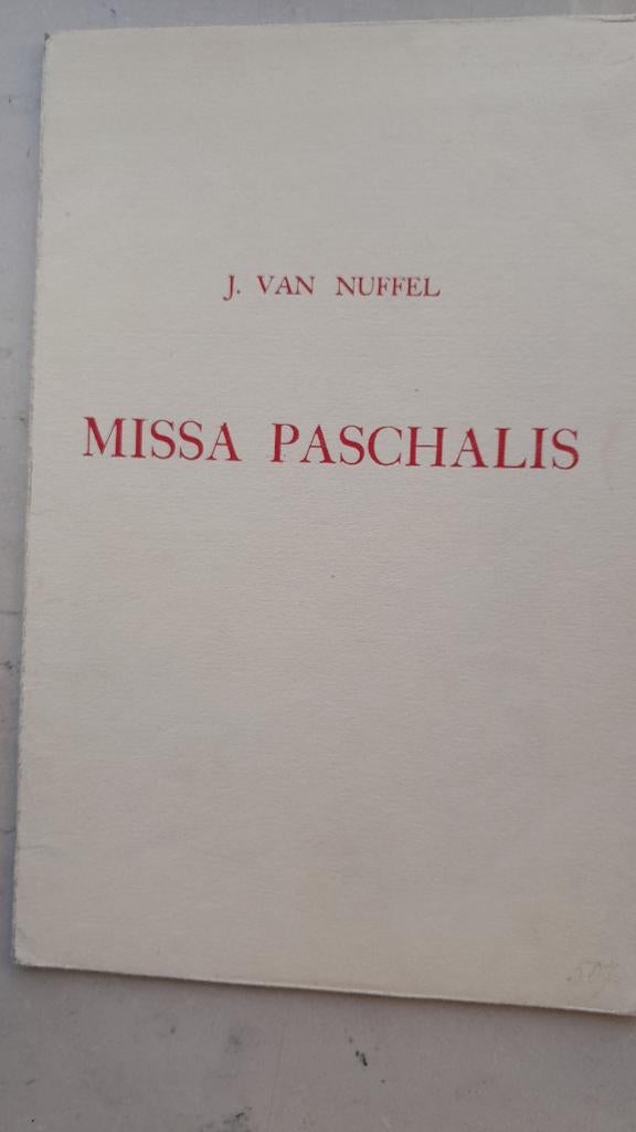 Missa  PASCHALIS     J. Van Nuffel, Musique & Instruments, Partitions, Enlèvement ou Envoi, Autres genres, Utilisé, Religion et Gospel