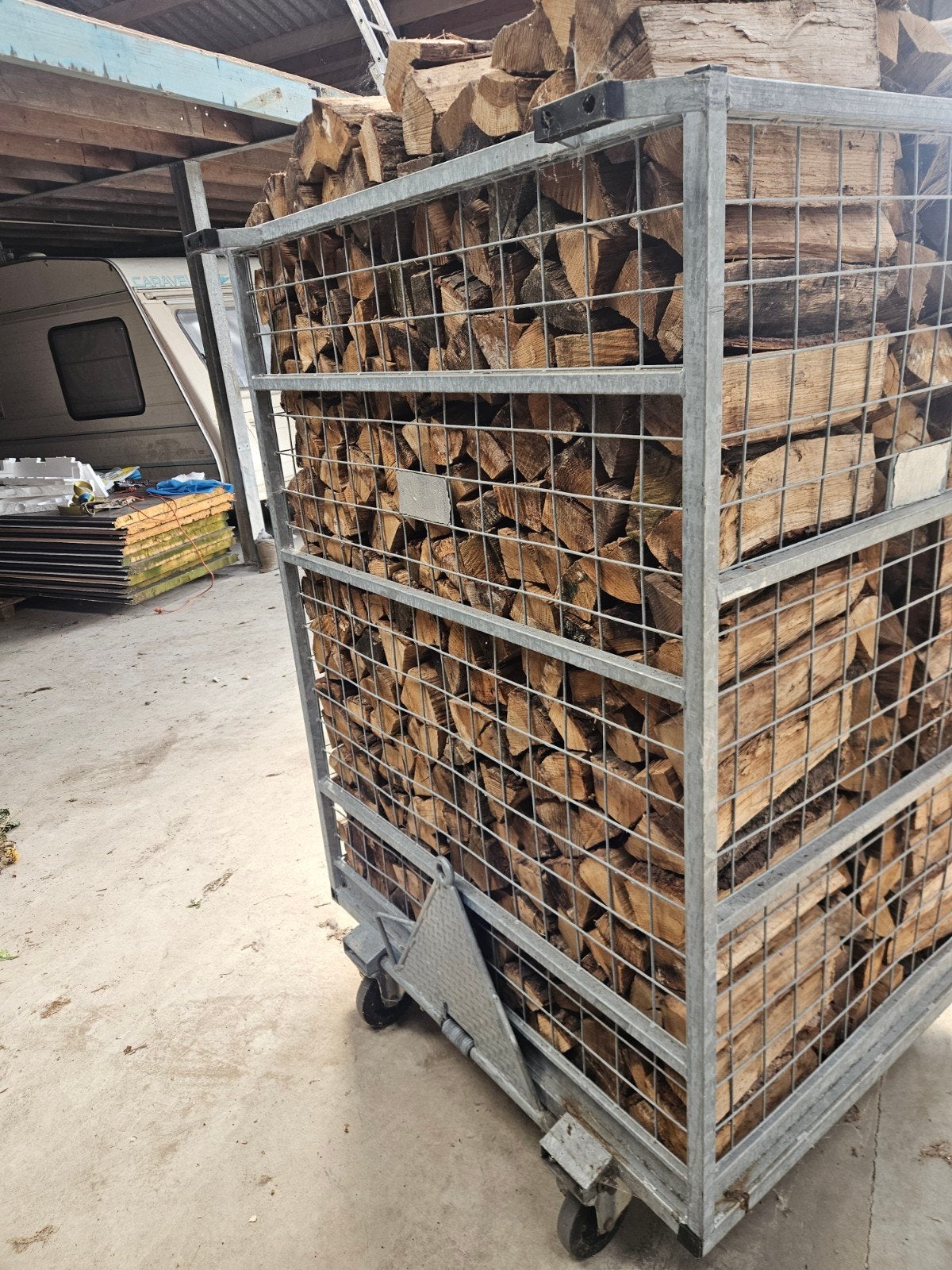 rolcontainer ( zonder hout), Ophalen, Zo goed als nieuw