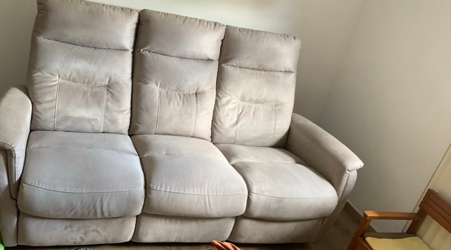 A donner Fauteuil 3 places dont 2 relax éléctriques, Maison & Meubles, Canapés | Salons, Enlèvement, Utilisé