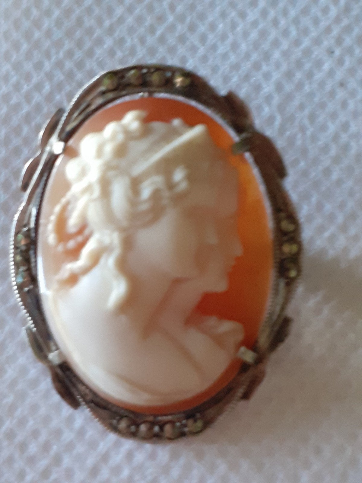 pendentif broche camée, Bijoux, Sacs & Beauté, Enlèvement ou Envoi, Argent, Argent