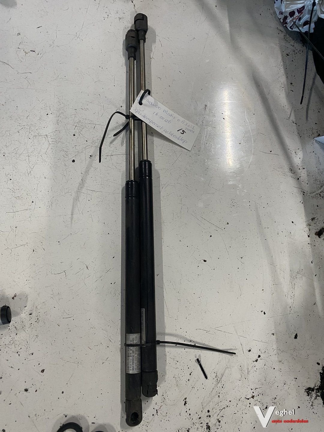 Daewoo Matiz 2001 Gasveren set achterklep, Gebruikt, -, -, Ophalen of Verzenden