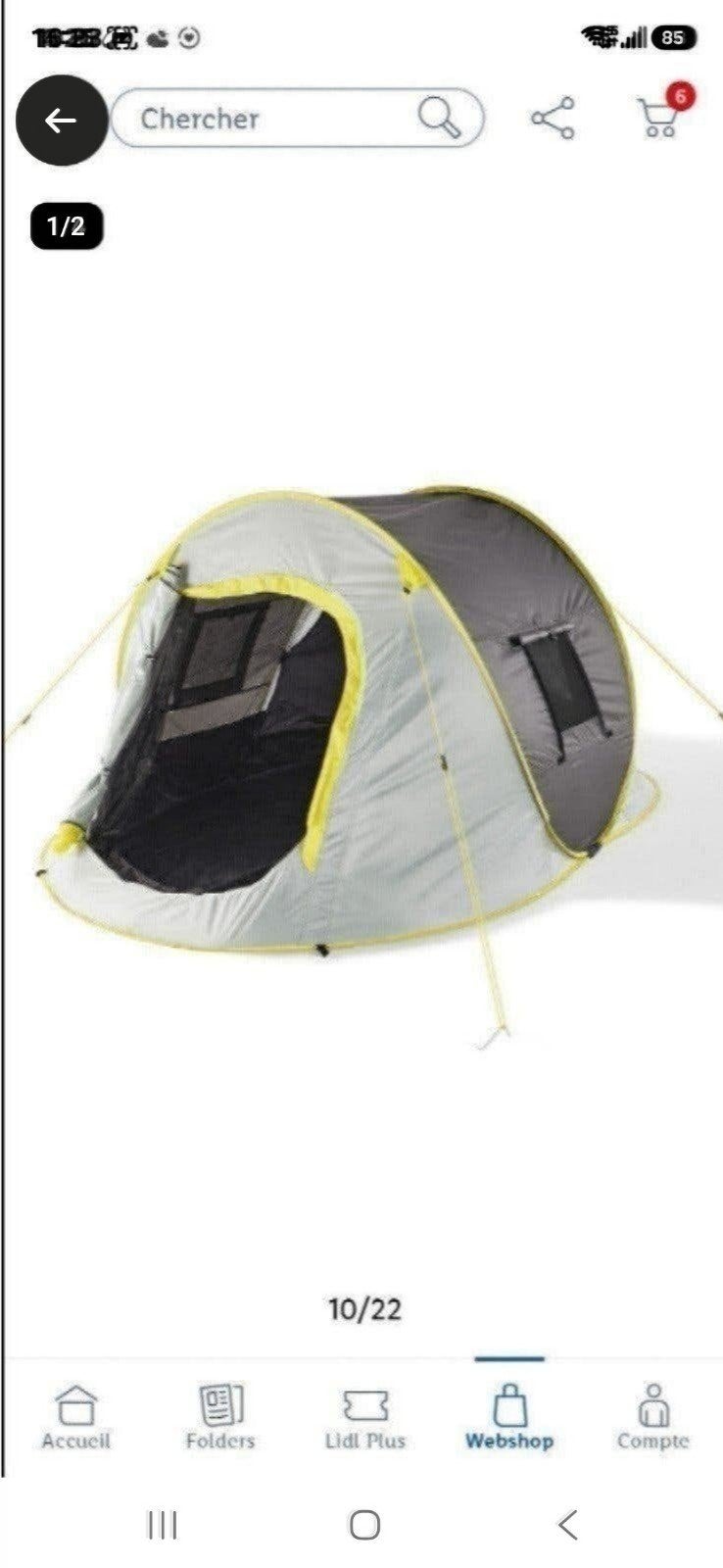 NIEUWE POP-UP TENT VOOR 2 PERSONEN PRIJS 20 EUR, Caravans en Kamperen, Tenten, Ophalen, Nieuw, Tot en met 3