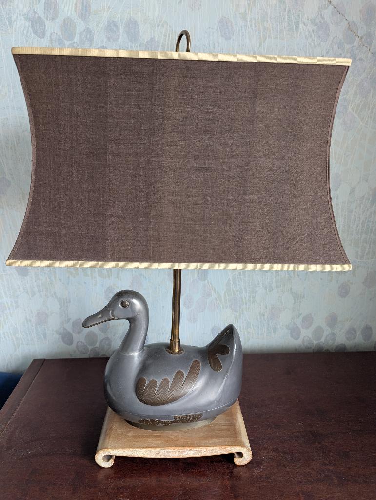 Vintage lamp met eendje, Ophalen