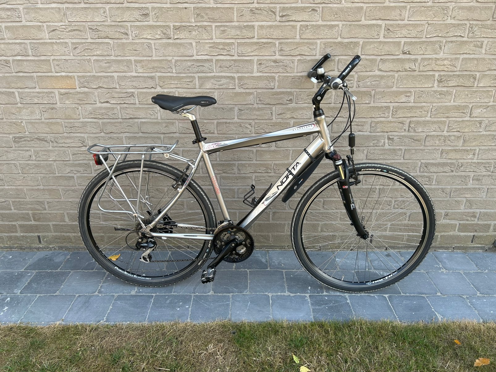 Norta Cross herenfiets - 24V Shimano Alivio – kader 55 cm, Fietsen en Brommers, 28 inch, Gebruikt, Vering, Velgrem