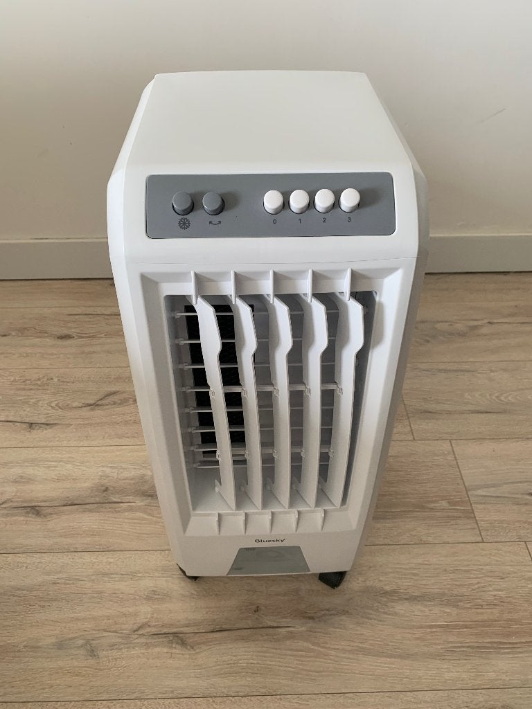 Bluesky Luchtkoeler / Air Cooler met 2 koelelementen, Ophalen, Tafel- of Grondventilator, Minder dan 60 m³, 3 snelheden of meer