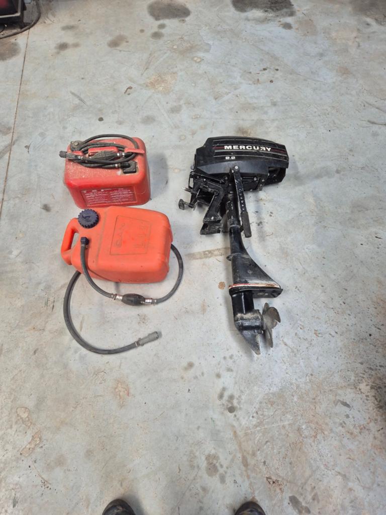 Moteur bateaux mercury 2.2 et réservoir essence, Enlèvement, Utilisé