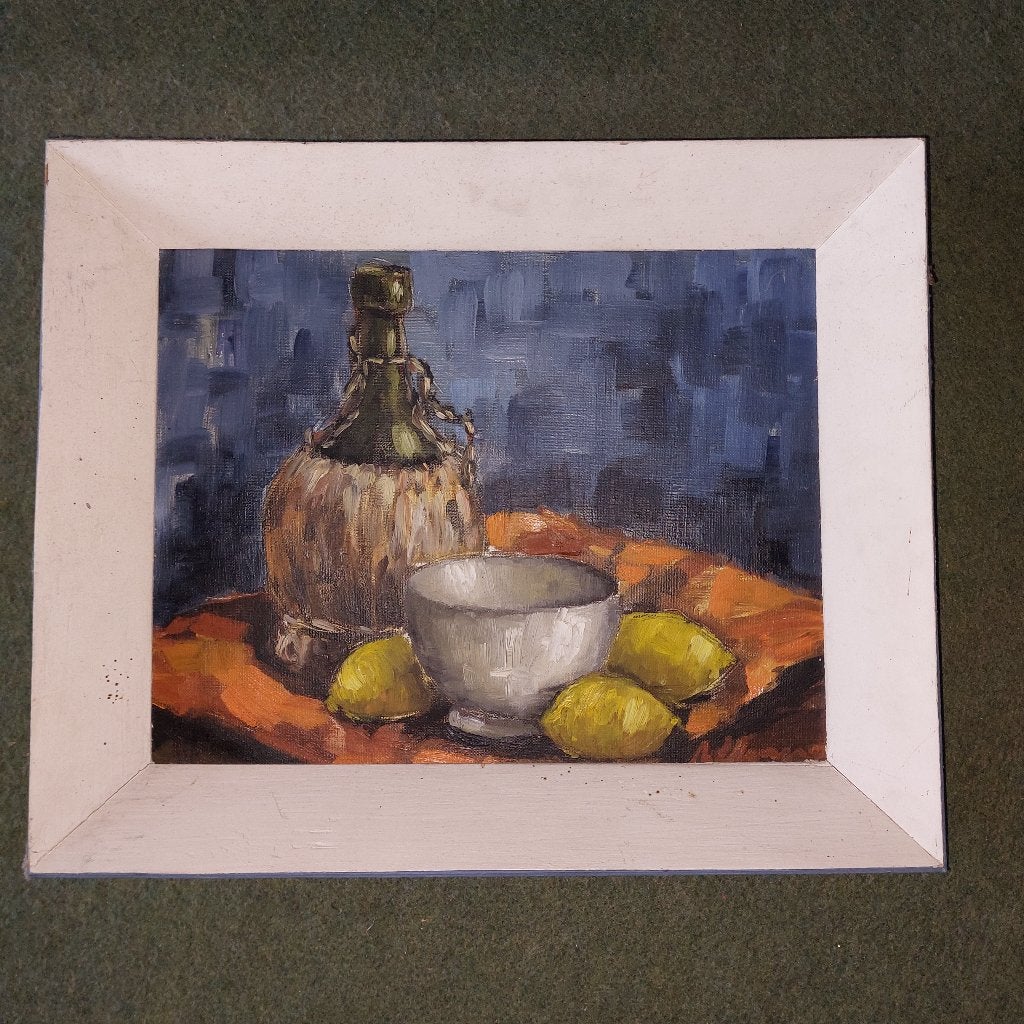 peinture à l'huile, Enlèvement, Toile, Nature morte, Vintage