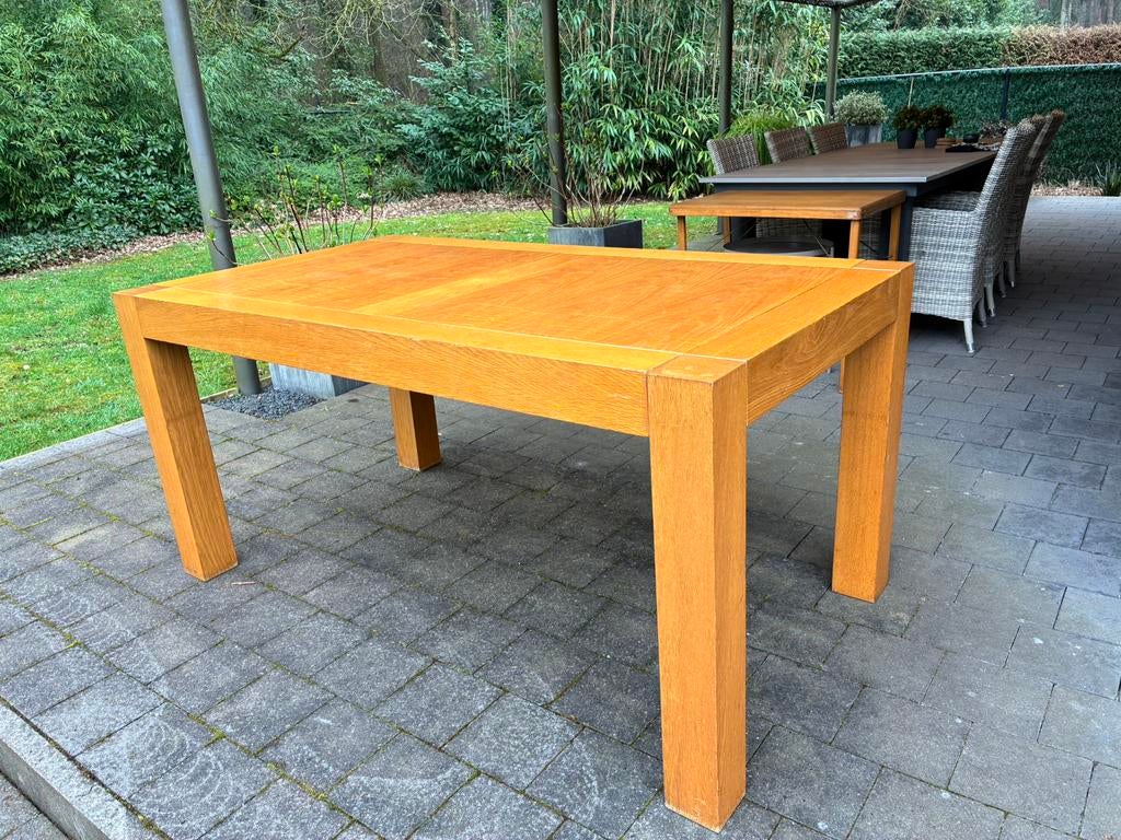 Volle eiken eettafel, Cinq personnes ou plus, 150 à 200 cm, 50 à 100 cm, Enlèvement