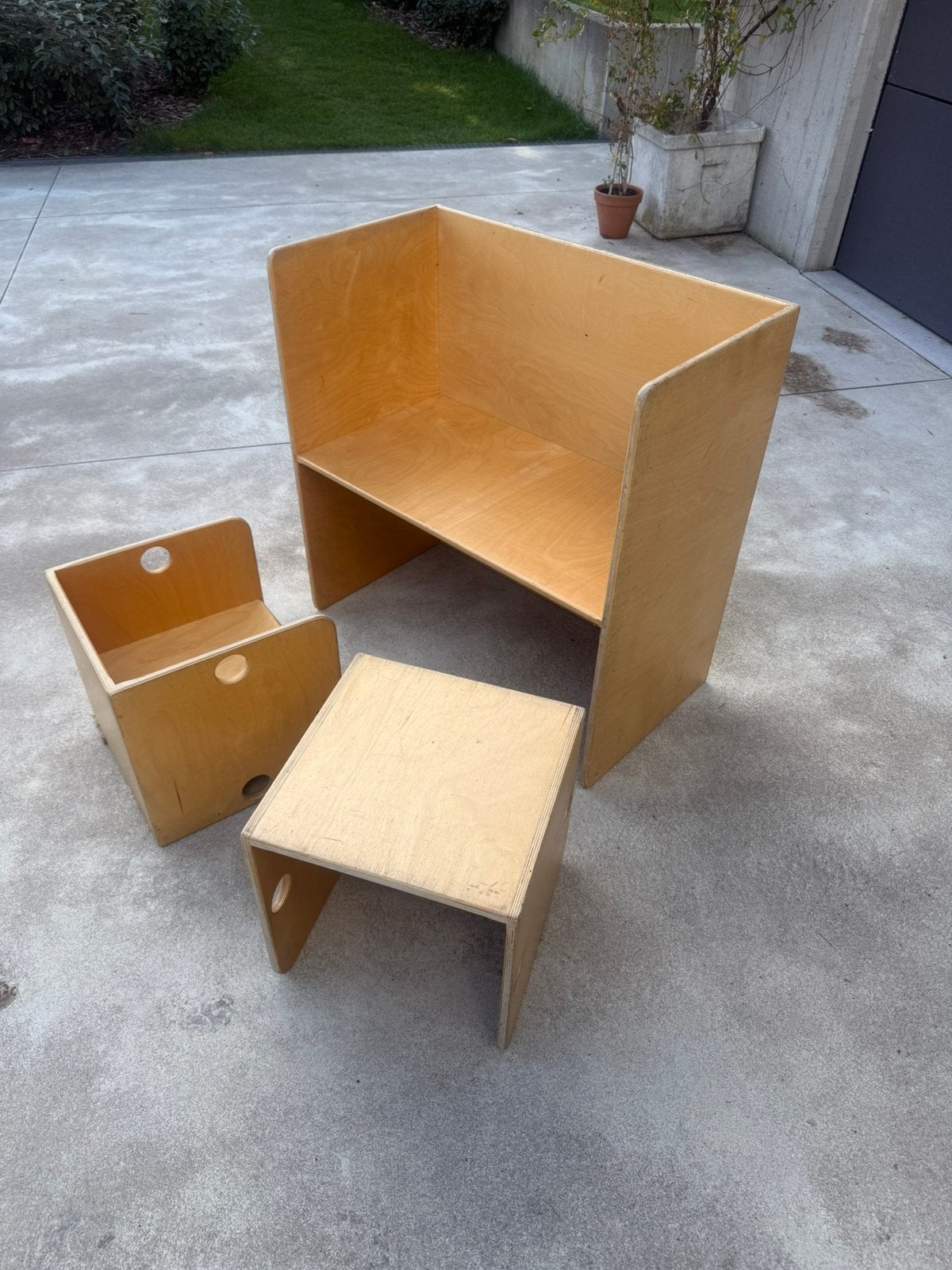 Bureau/table et chaises Montessori vintage, Enlèvement, Comme neuf, Table