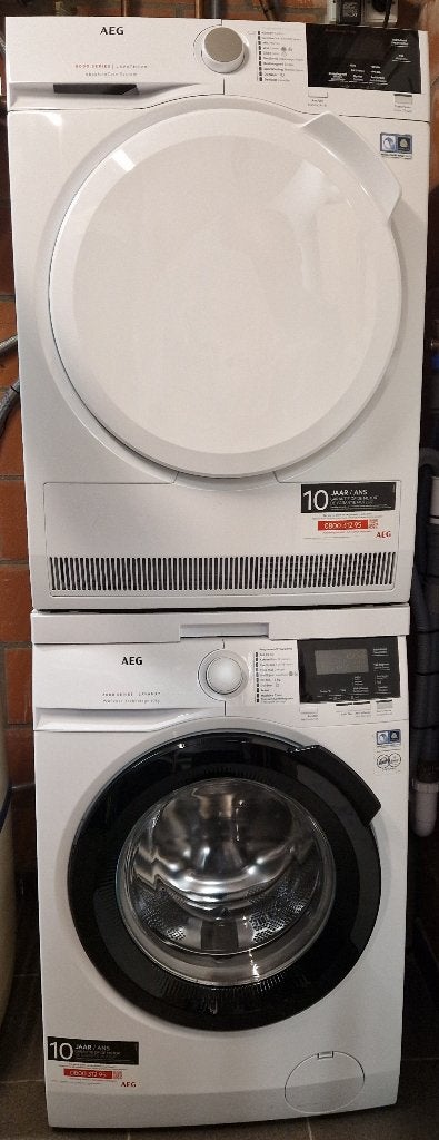 Machine à laver AEG 6000+ Sèche-linge AEG 8000 pompe chaleur, 6 à 8 kg, Enlèvement, Comme neuf, Classe énergétique A ou plus économe