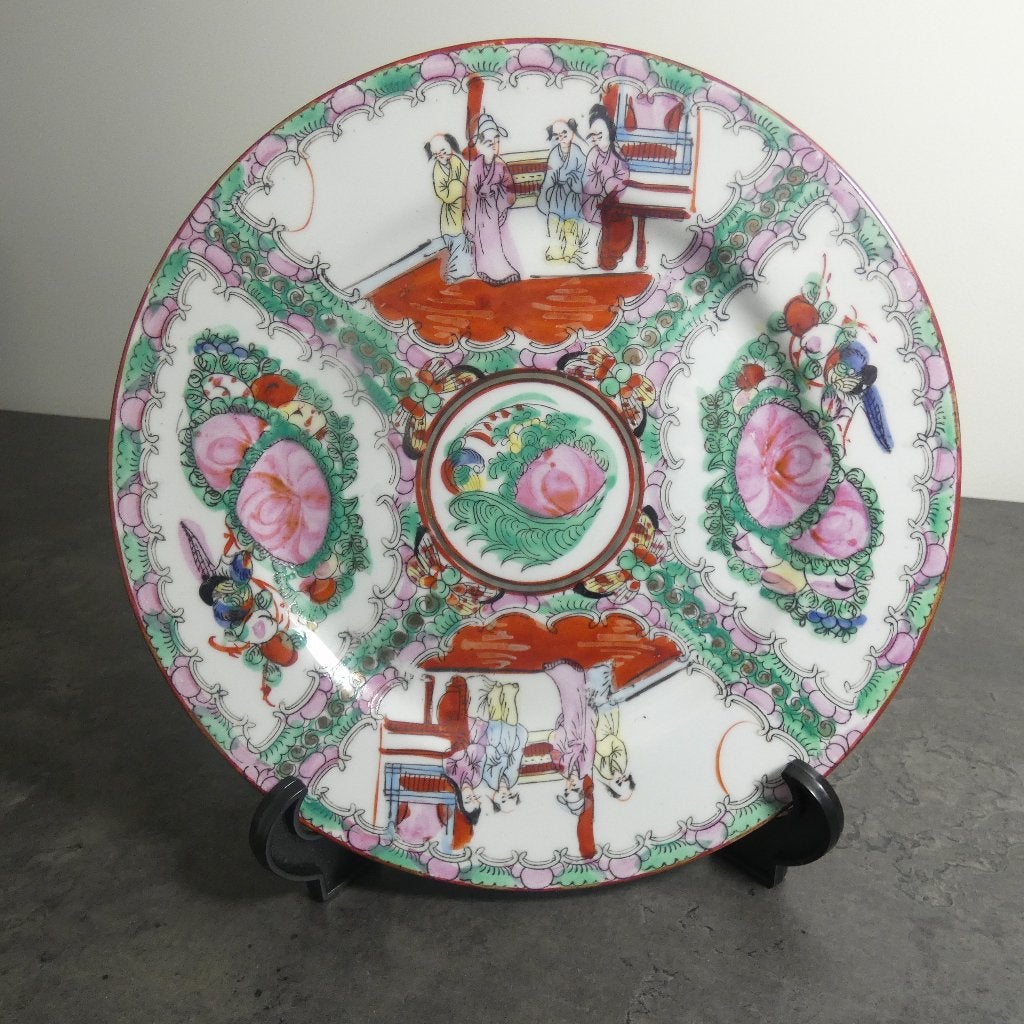 Chinees bord Famile Rose Medaillon [2003-A], Antiek en Kunst, Antiek | Porselein, Ophalen of Verzenden