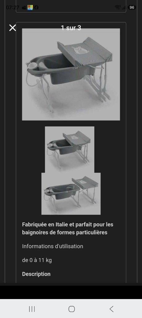 Baignoire bébé, Enlèvement, Neuf, Baignoire