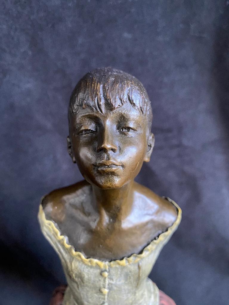 Bronzen ballerina Degas 40cm!! subtiel gekleurd zuiver brons, Enlèvement ou Envoi, Brons, Statue