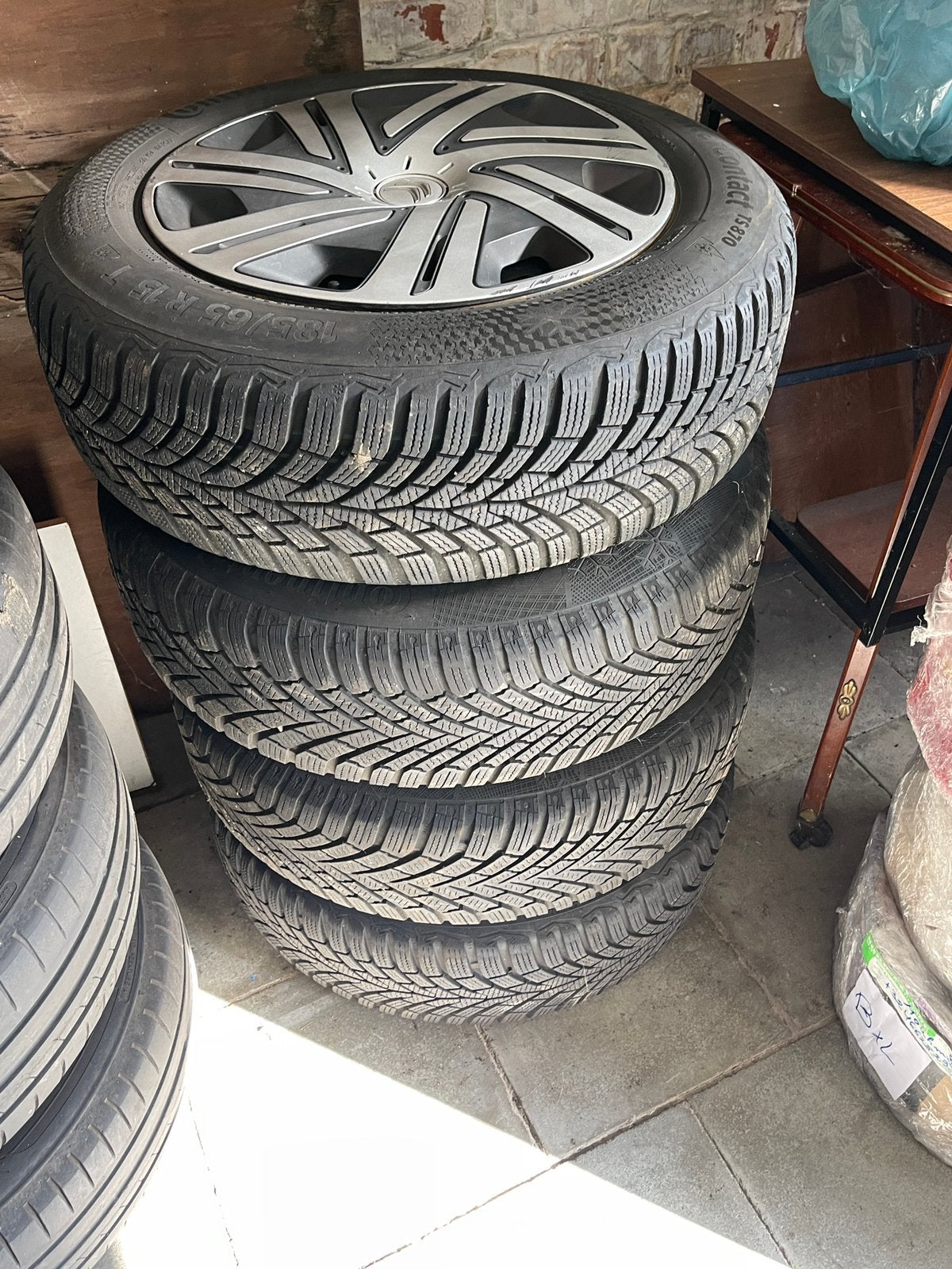4 jantes en tôle Citroën / Renault / Peugeot, Auto-onderdelen, Ophalen, Gebruikt, 15 inch, Banden en Velgen