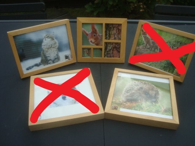 🎁 3 cadres en bois, poser/suspendre, photos sous verres, Envoi, Utilisé
