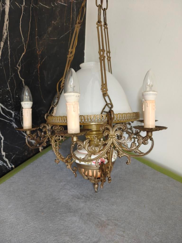 Vintage hanglamp 60s French-style Chandelier, Victorian, Enlèvement