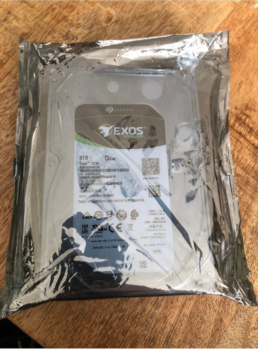 Seagate exos 7E10 8TB harde schijf SATA  NIEUW, Computers en Software, Harde schijven, Ophalen, Nieuw