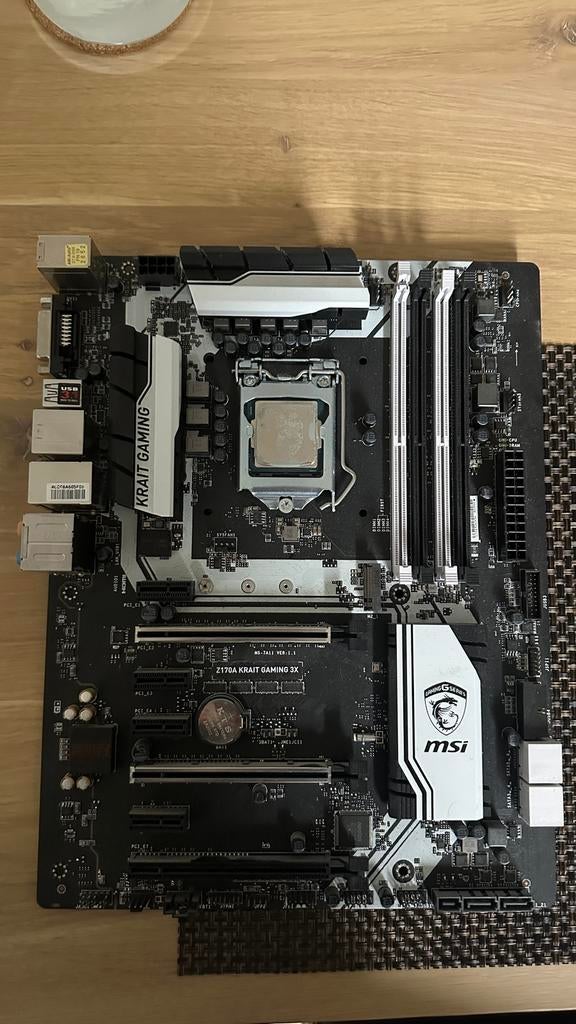 i7 6700K en moederbord Msi Z170 krait, Ophalen of Verzenden, Gebruikt, Intel