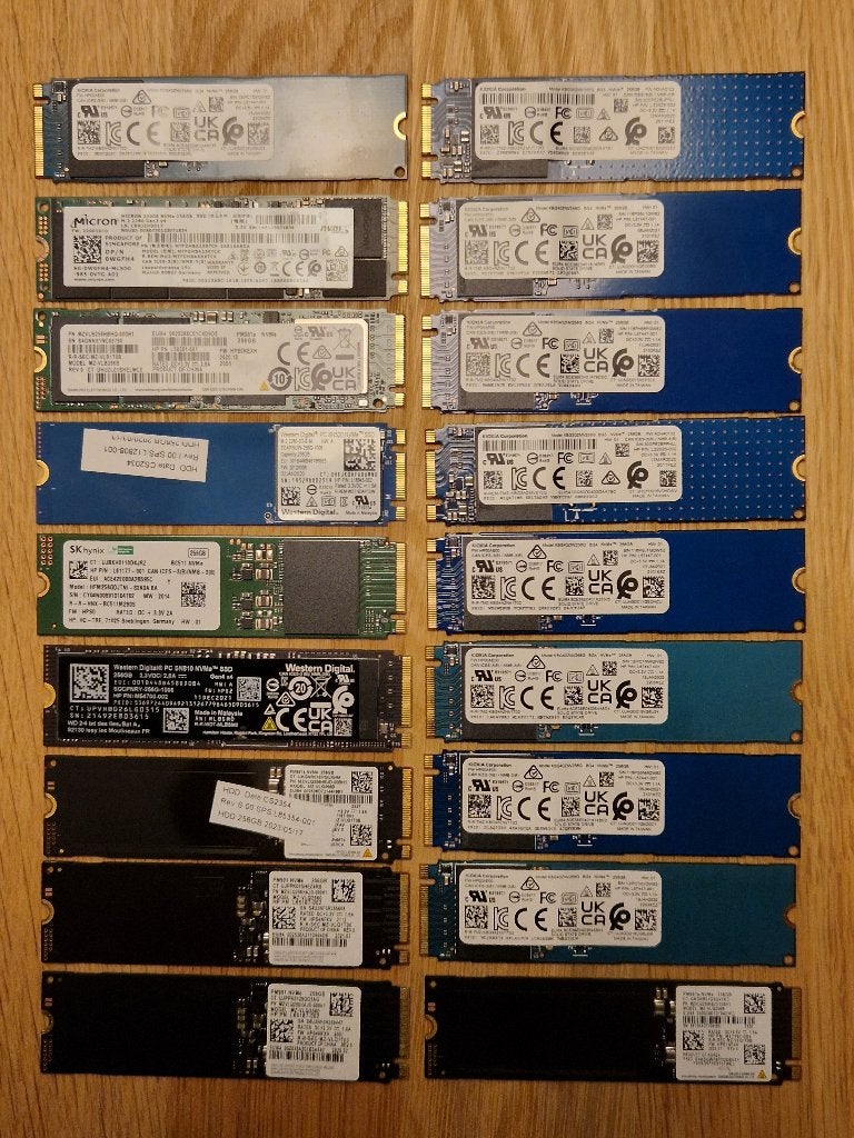 14x SSD M.2 NVMe 2280 PCI-E 3.0 x4 256Go Samsung, WD, Micron, Informatique & Logiciels, Disques durs, 256GB, Enlèvement ou Envoi