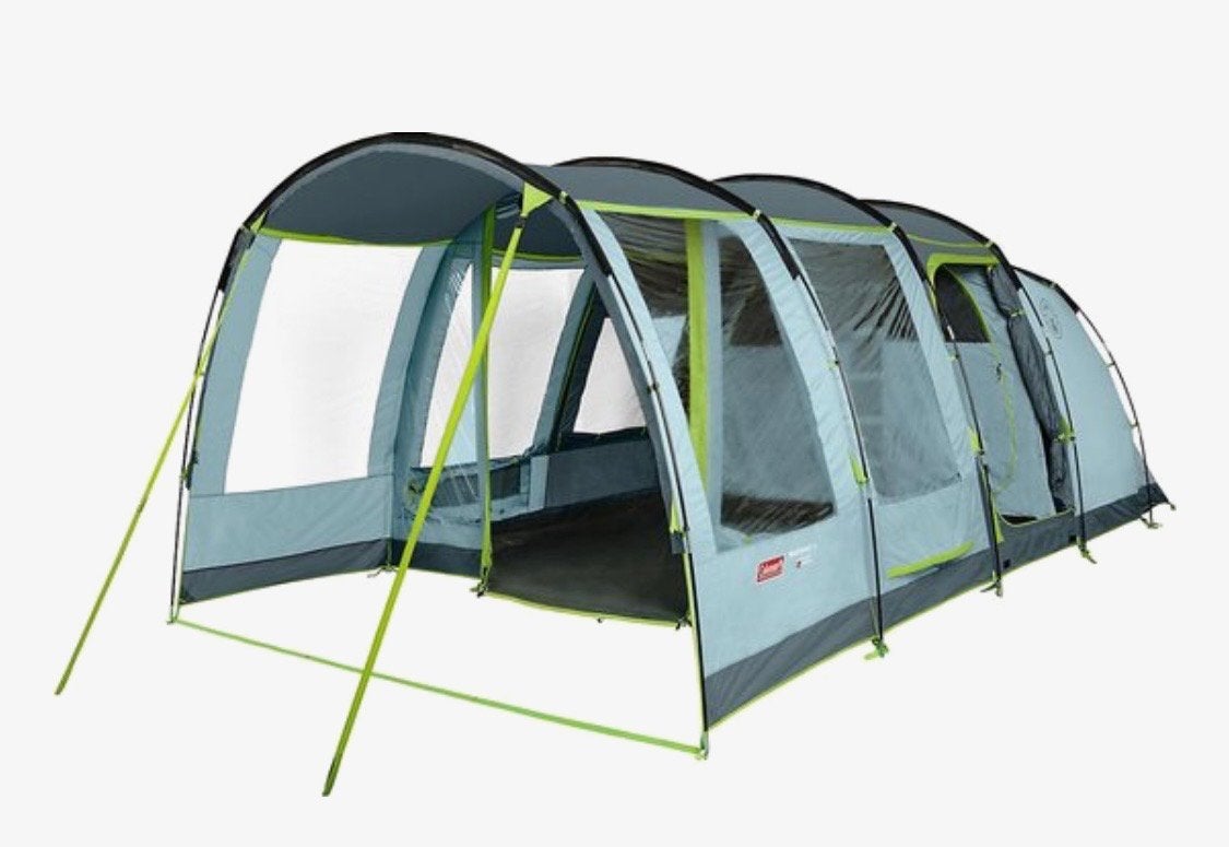 Meaadowood Coleman Tunneltent 4L incl tapijt, Ophalen, Zo goed als nieuw