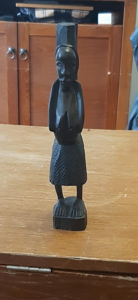 Statue en ébène hauteur 30cm art africain, Enlèvement ou Envoi
