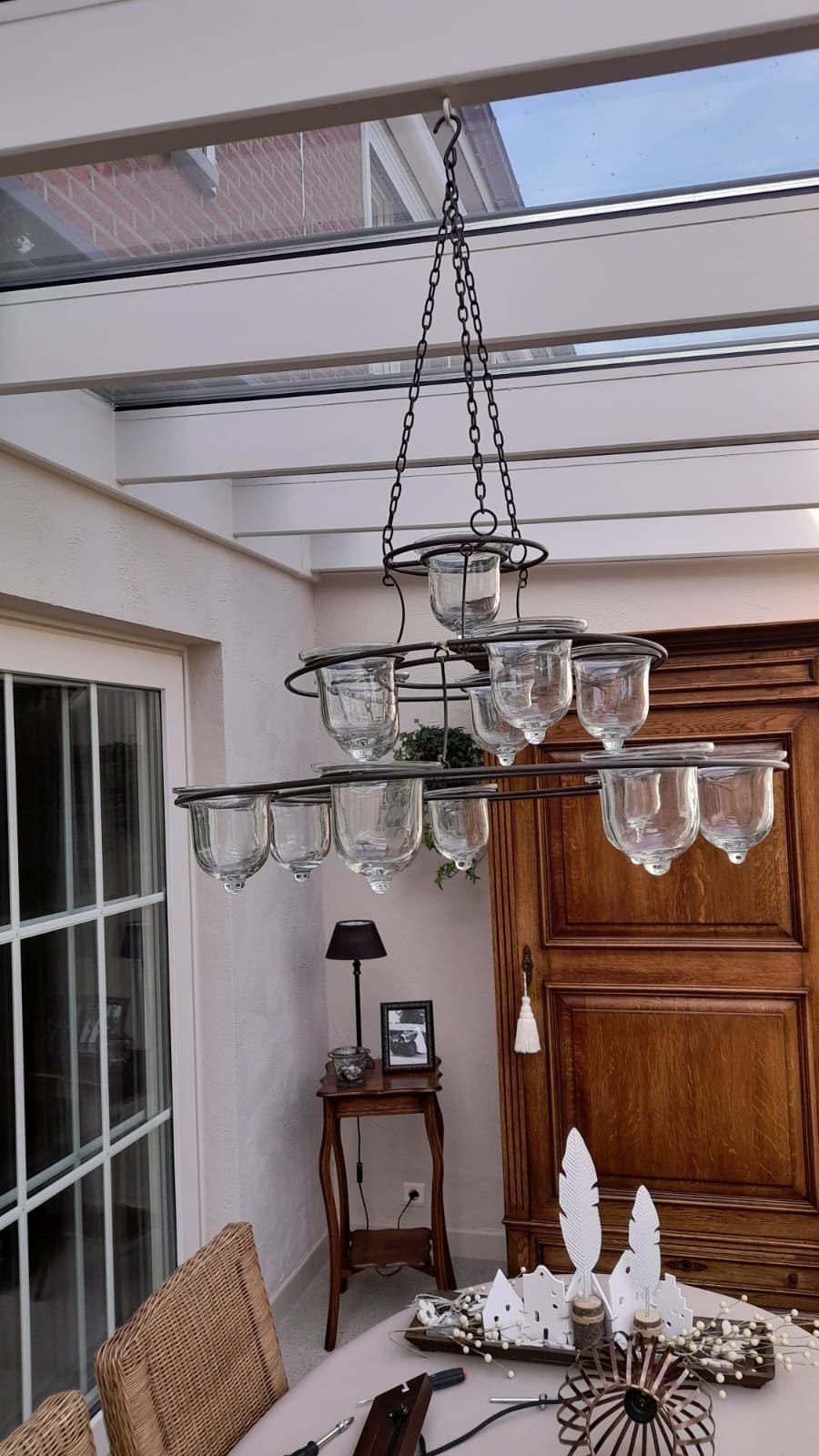luster met theelichtjes., Huis en Inrichting, Ophalen