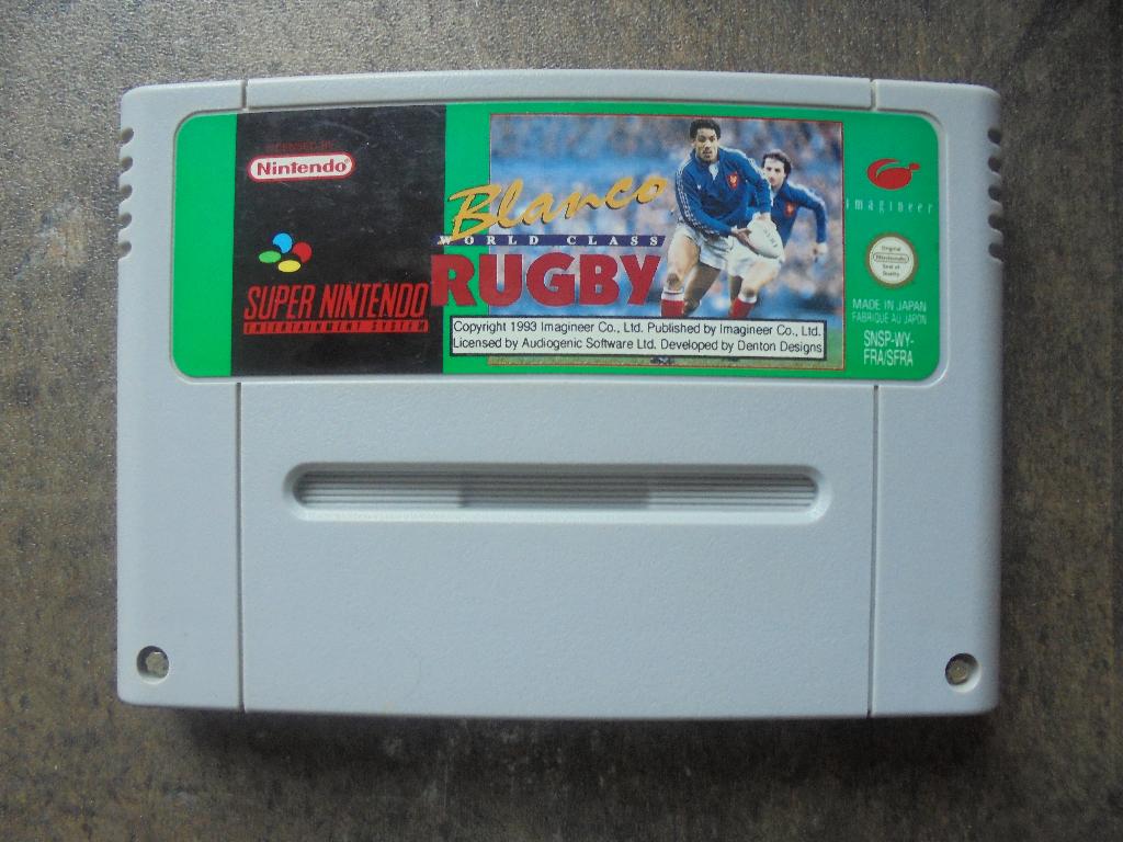 Blanco World Class Rugby voor SNES (zie foto's), Consoles de jeu & Jeux vidéo, Jeux | Nintendo Super NES, 1 joueur, Utilisé, À partir de 3 ans