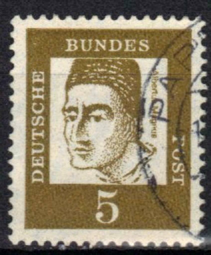 Duitsland Bundespost 1961-1964 - Yvert 220 - Beroemde D (ST), Verzenden, Gestempeld