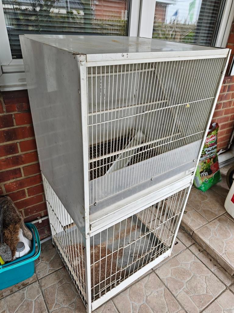 2 kooien voor vogels of vogels, Dieren en Toebehoren, Vogels | Hokken en Kooien, Gebruikt, Vogelkooi, Metaal