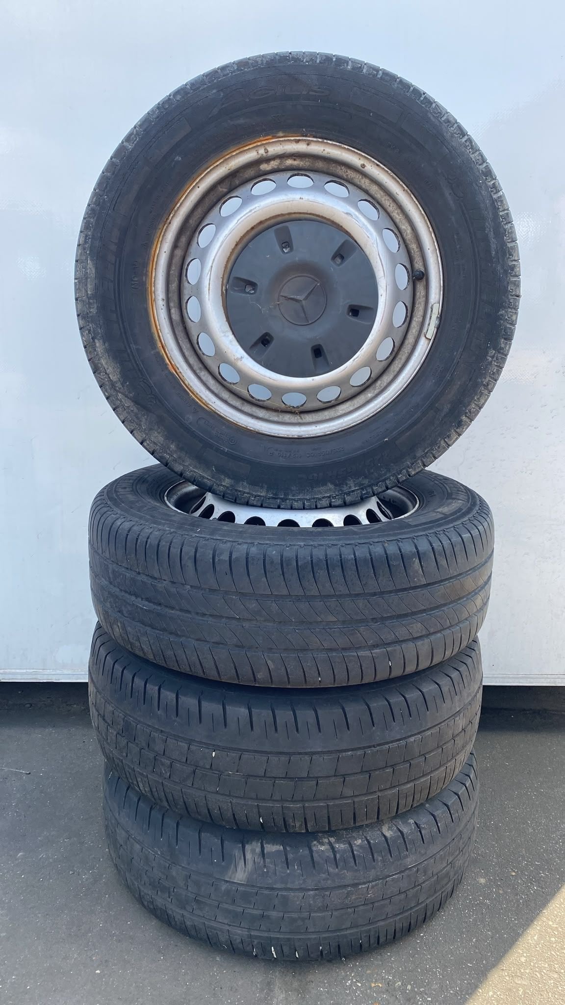 Mercedes (e) Sprinter Vw Crafter Zomer Banden Set 225-65-16, Auto-onderdelen, Banden en Velgen, Banden en Velgen, Gebruikt, Ophalen of Verzenden