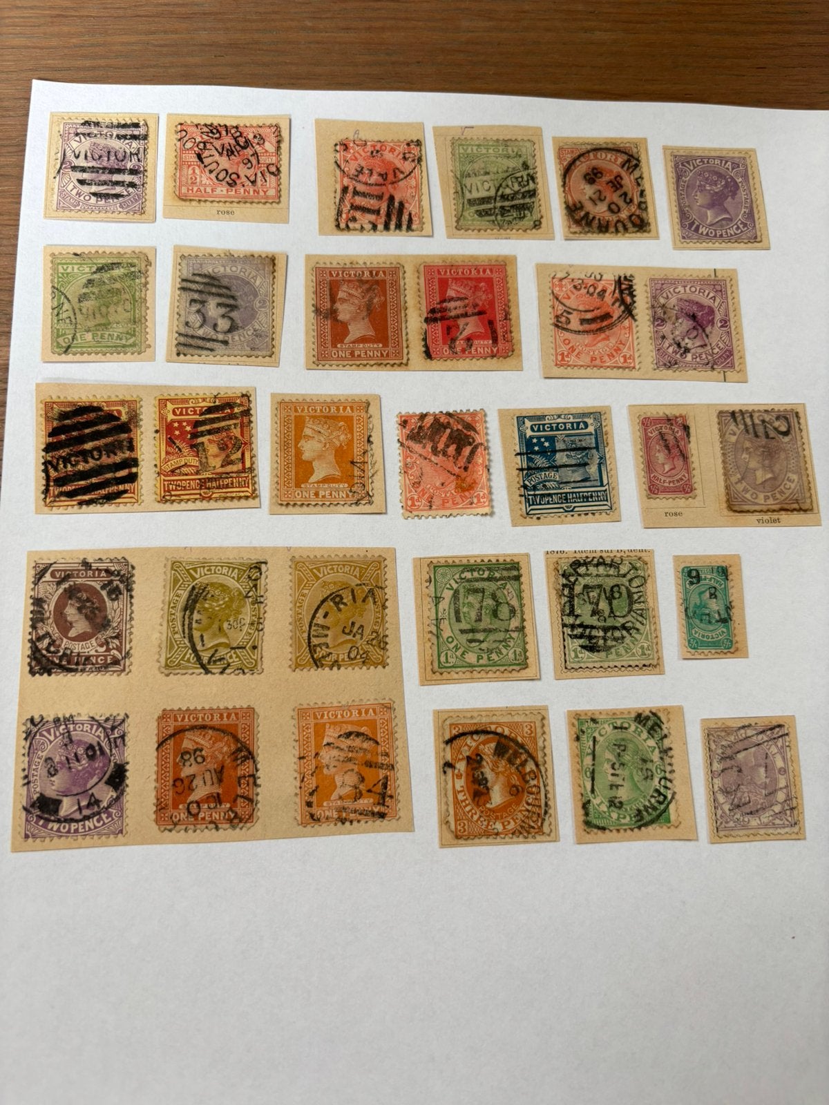 Oude postzegels Victoria, Postzegels en Munten, Ophalen of Verzenden