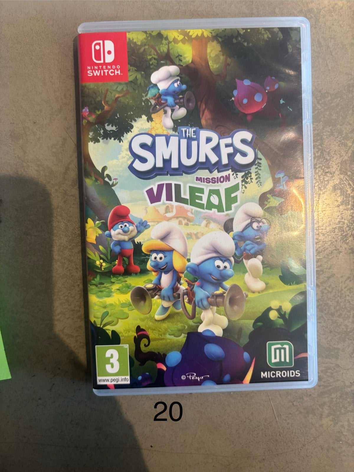 Nitendo spel de smurfen, 1 speler, Ophalen, Zo goed als nieuw