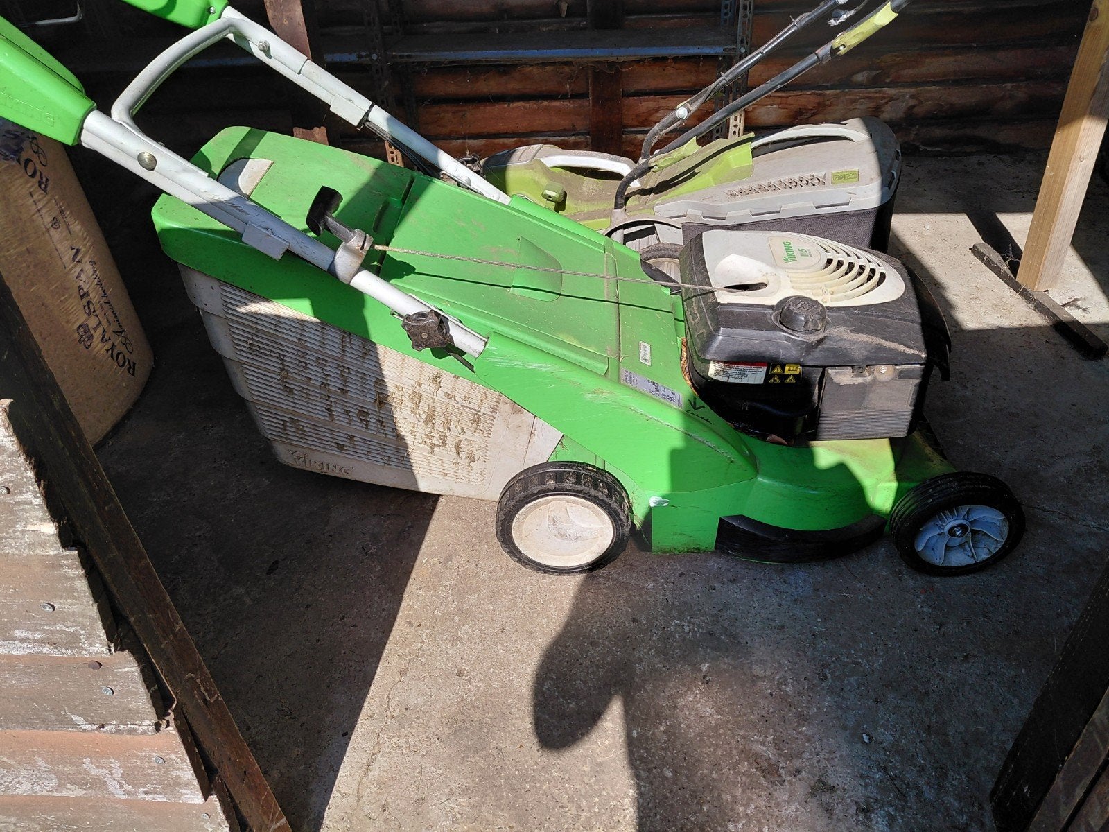 Grasmachine benzine en elektrische grasmachine voor beiden, Tuin en Terras, Grasmaaiers, Ophalen
