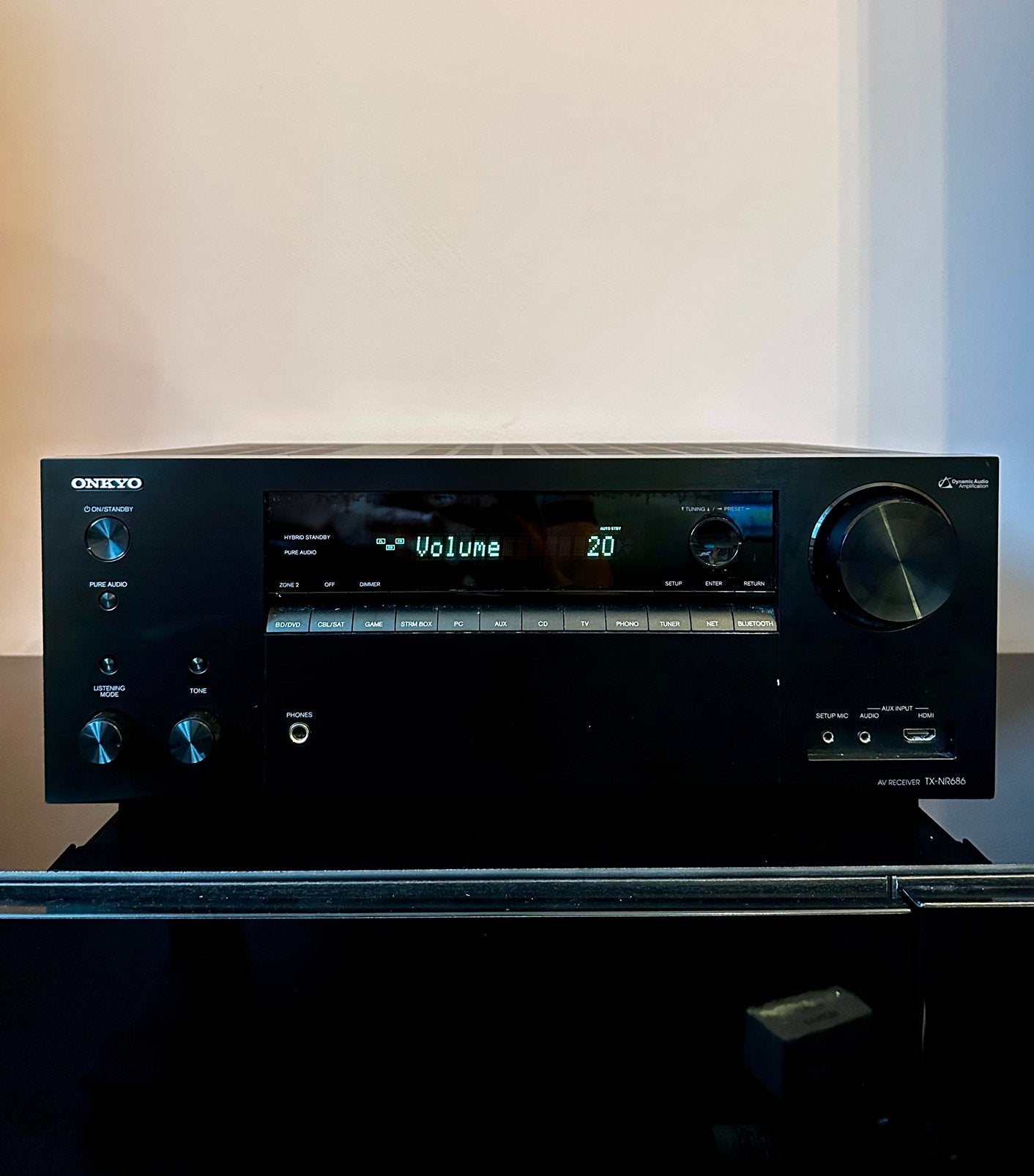 Onkyo TX-NR686 Home Theatre-versterker, Ophalen of Verzenden, Zo goed als nieuw, 120 watt of meer, Onkyo