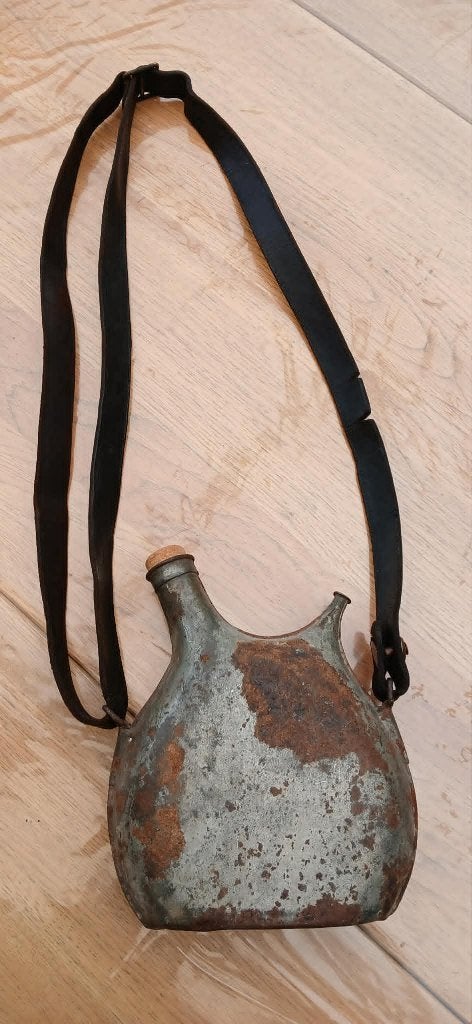 gourde Française de 1877 avec sa sangle d'origine, Enlèvement ou Envoi, Armée de terre, Autres types